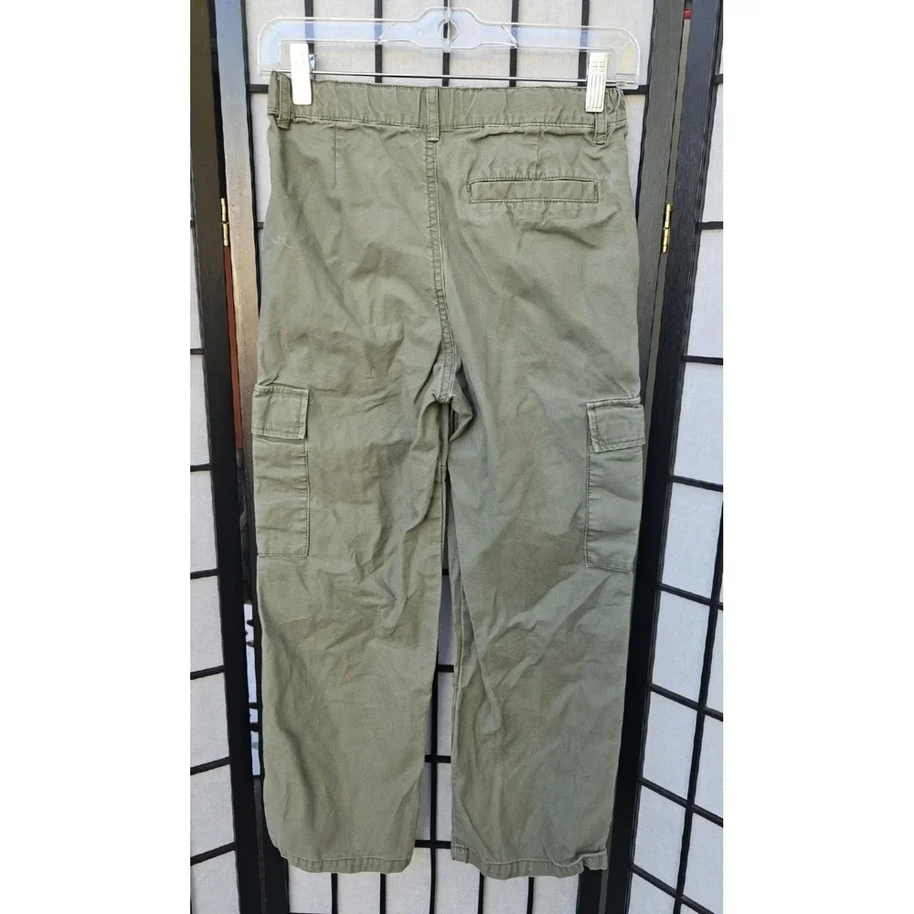 OLD NAVY Olive Green Cargo Pants‎ Boys Size 12 Baggy Utility Style